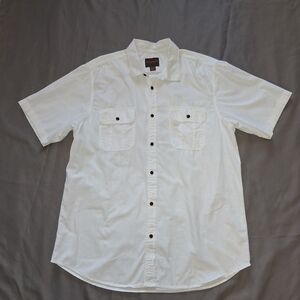 Northwest Men Size XL White Casual Button Down Shirt